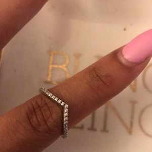 Pandora silver ring with stones